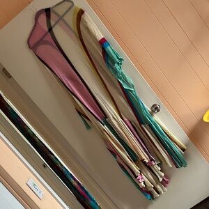 Free People Multicolor Fringe Knit Duster - Cream, Pink, Teal